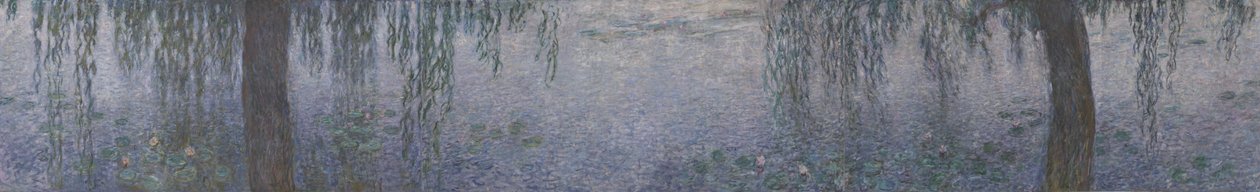 Die Seerosen - Klarer Morgen mit Weiden, 1914-1926 von Claude Monet