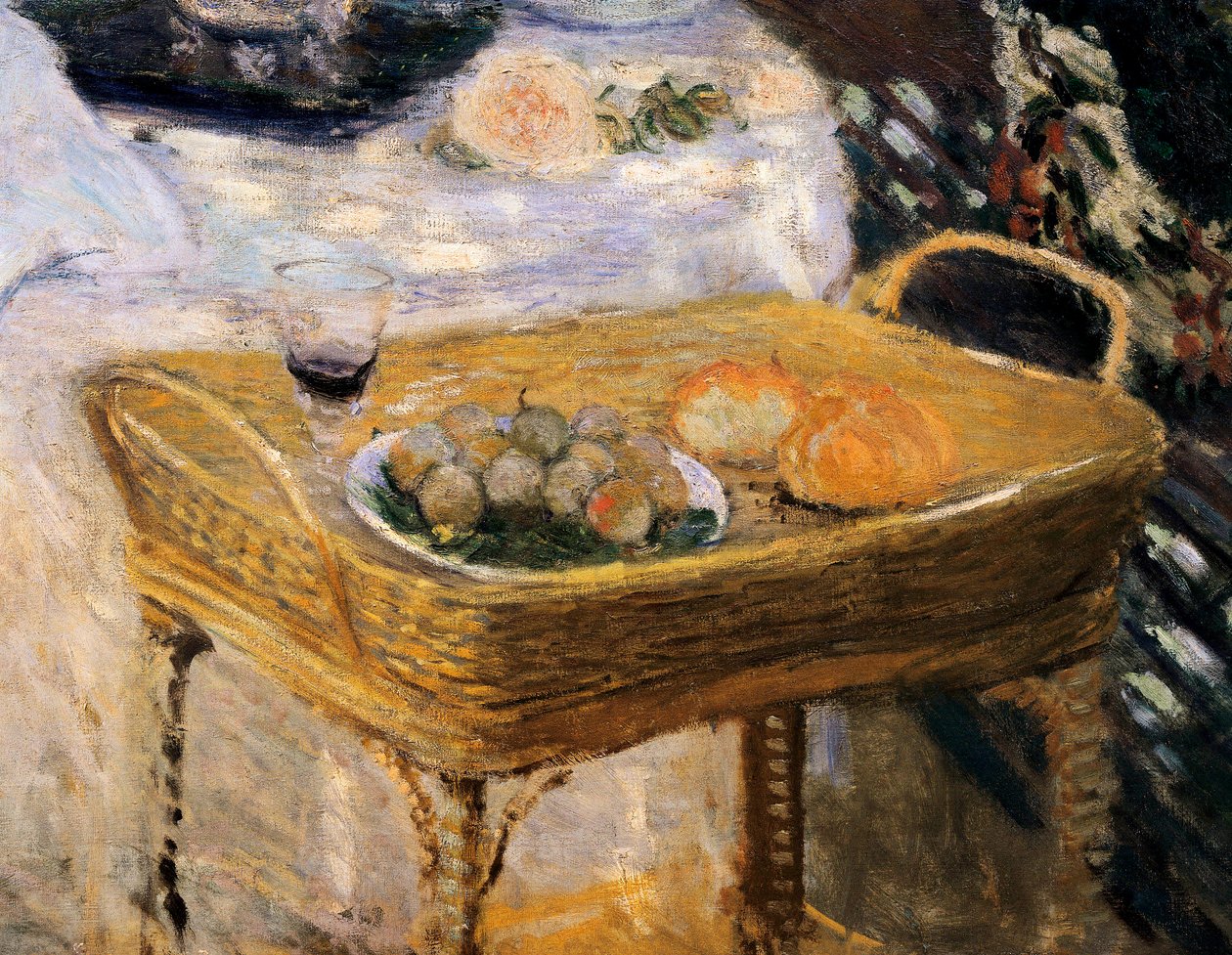 Das Mittagessen, dekoratives Panel zeigt den Garten von Monet in Argenteuil (Detail) von Claude Monet