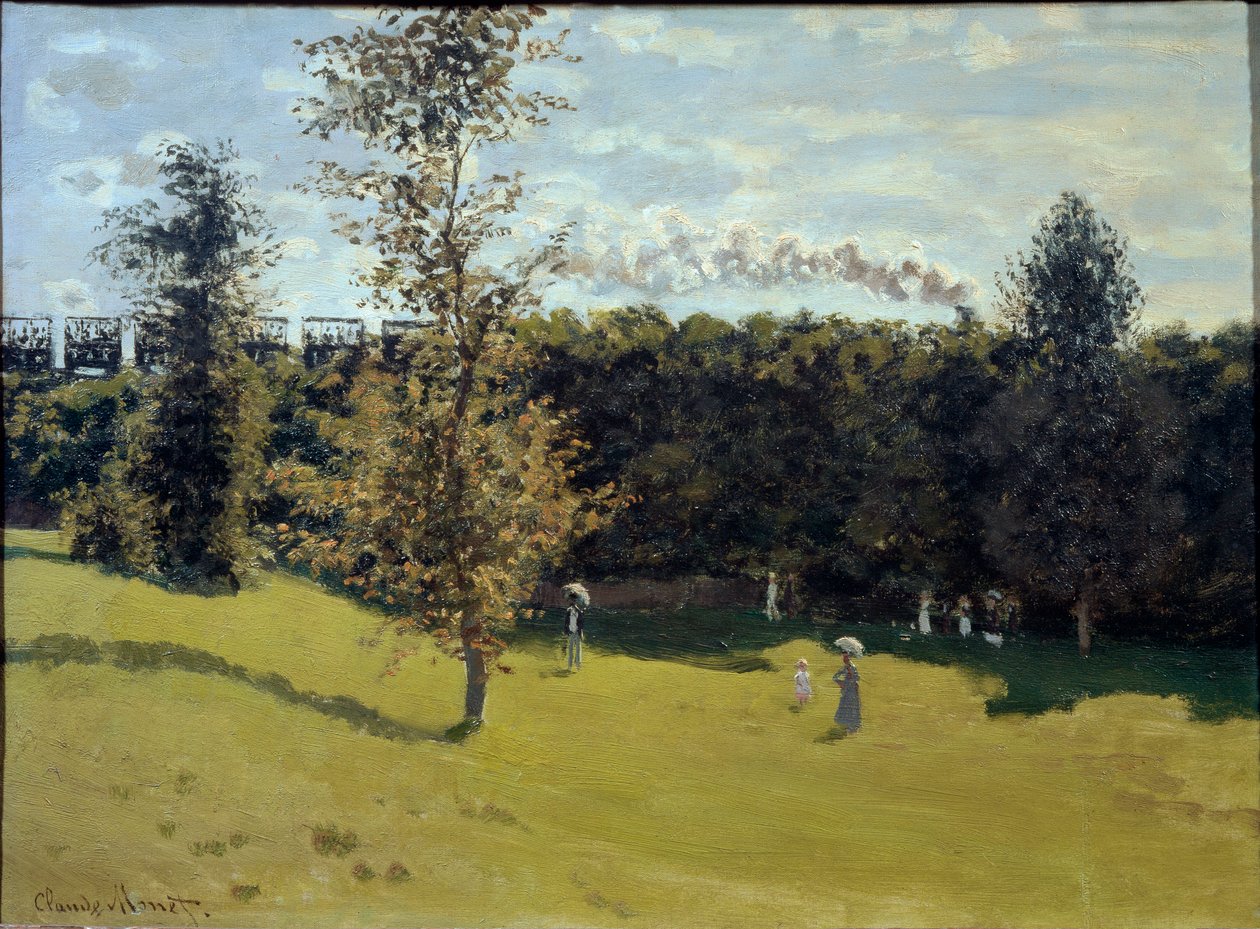 Zug auf dem Land, ca. 1870 von Claude Monet