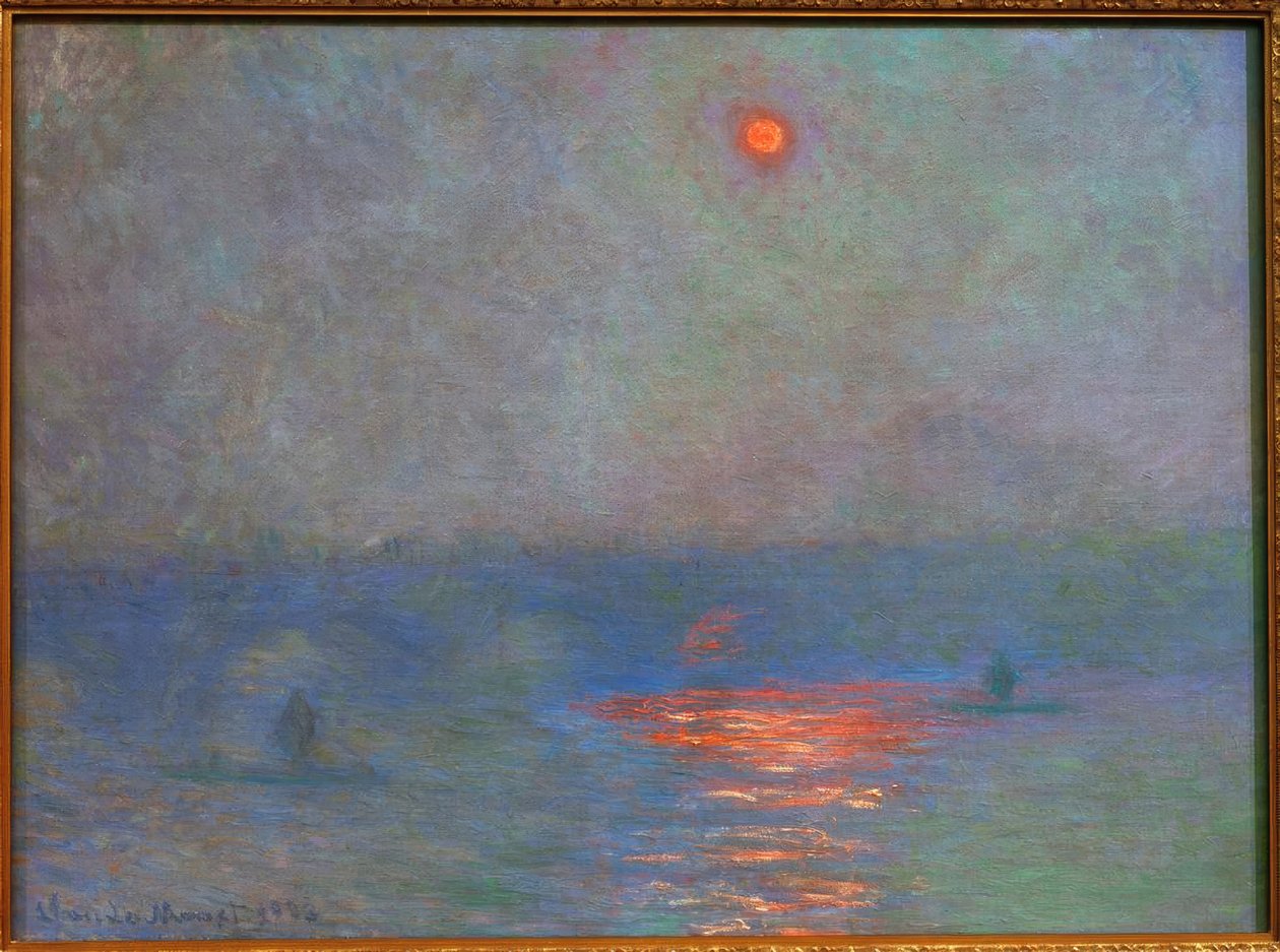 Waterloo Bridge, Sonne im Nebel von Claude Monet