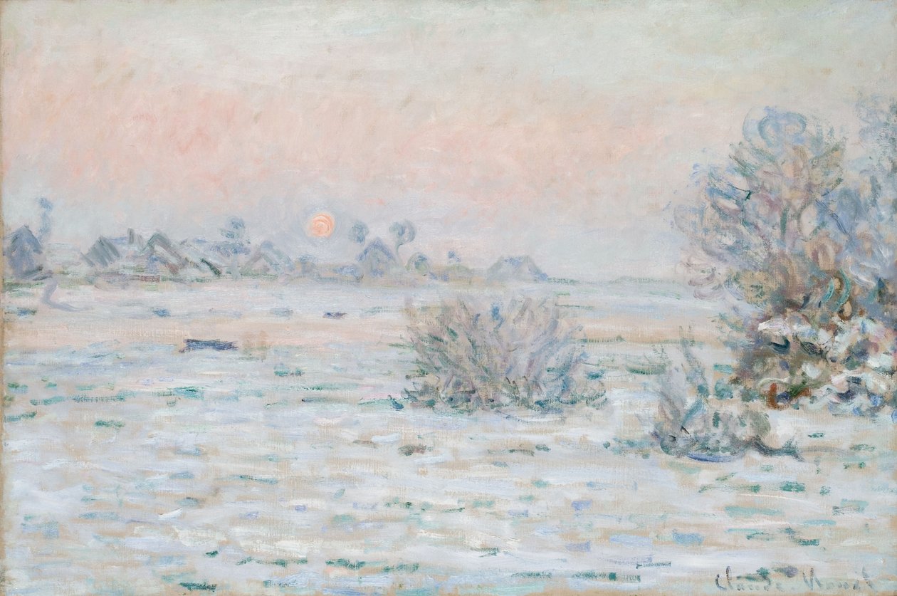 Wintersonne in Lavacourt von Claude Monet