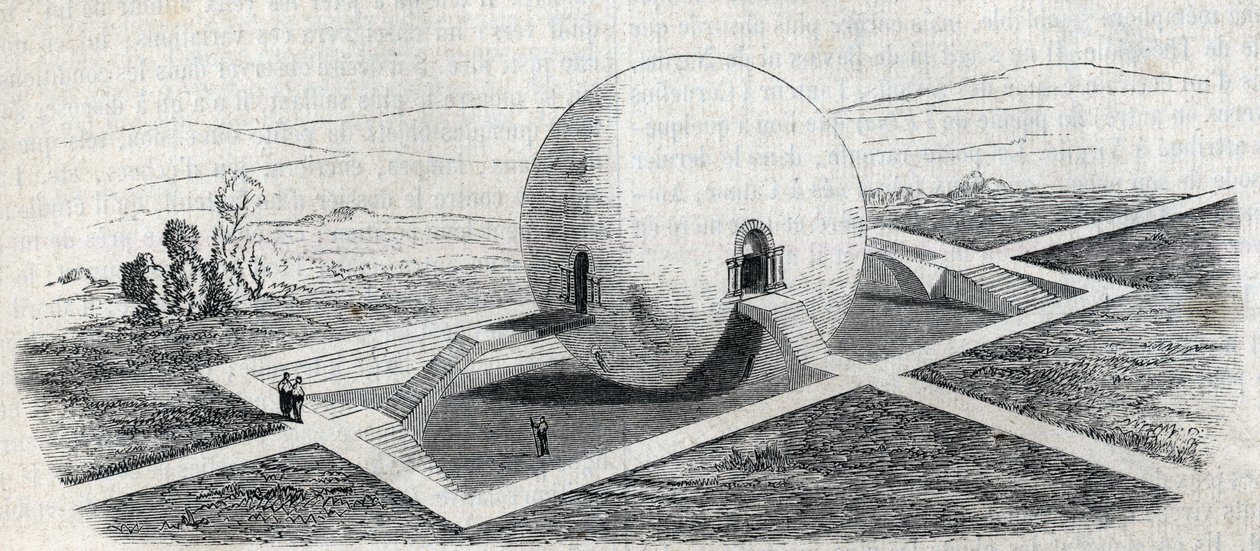 Entwurf eines Bauernwächterhauses von Claude Nicolas Ledoux (1736-1806). von Claude Nicolas Ledoux