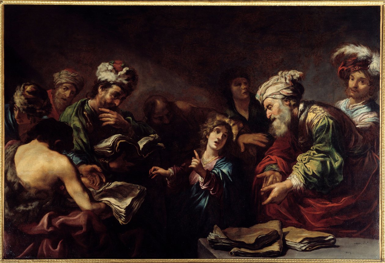 Jesus unter den Doktoren von Claude Vignon
