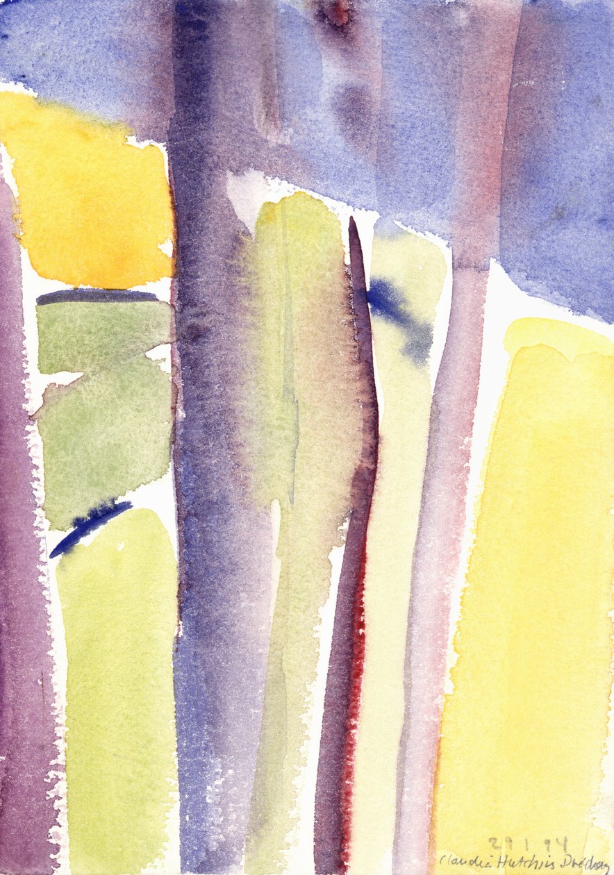 Bäume mit Blick auf den See, 1994 von Claudia Hutchins Puechavy
