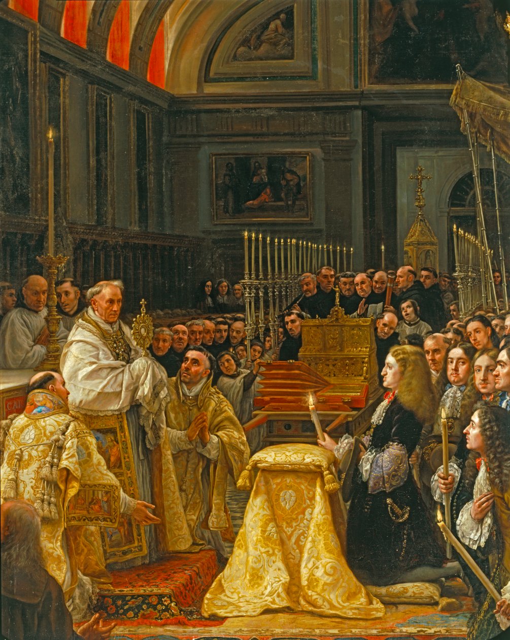 Anbetung der Sagrada Forma durch Carlos II., König von Spanien von Claudio Coello