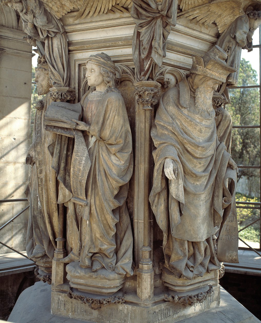 Jeremia und Zacharias, Sockel des Mosesbrunnens (Skulptur) von Claus Sluter