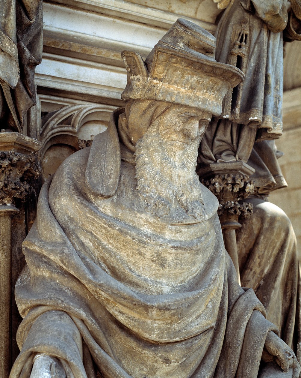 Zacharias, Sockel des Mosesbrunnens (Skulptur) von Claus Sluter