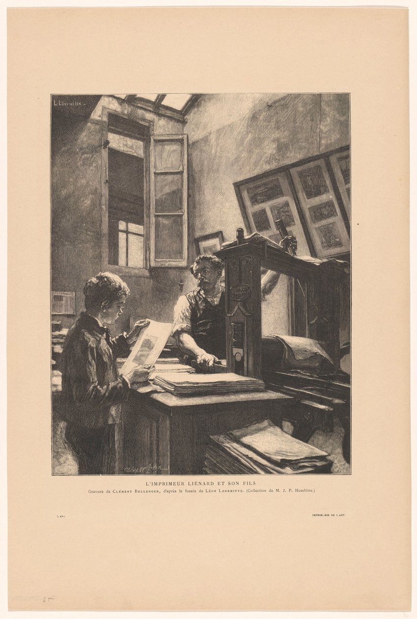 Drucker Liénard und sein Sohn von Clement Bellenger