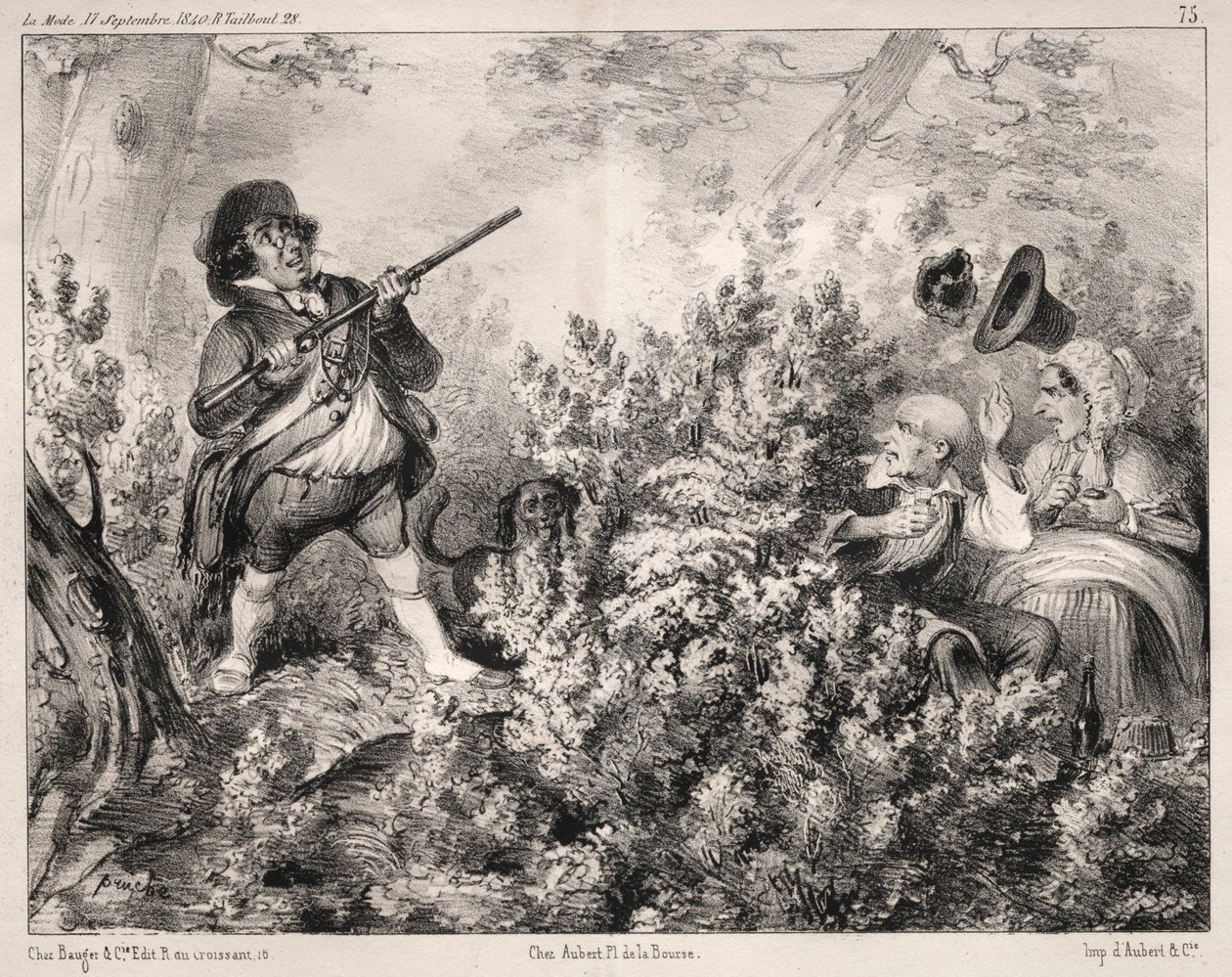 Actualités: Die Eröffnung der Jagd, 1840 von Clémente Pruche