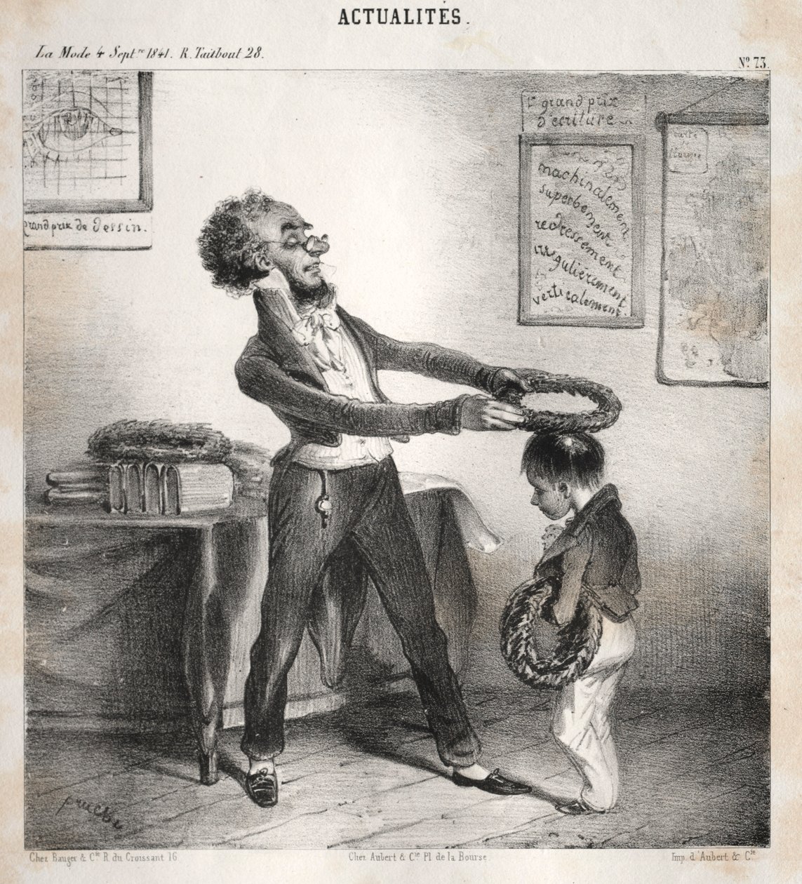 Actualités: Die Preisverteilungen, 1841 von Clémente Pruche