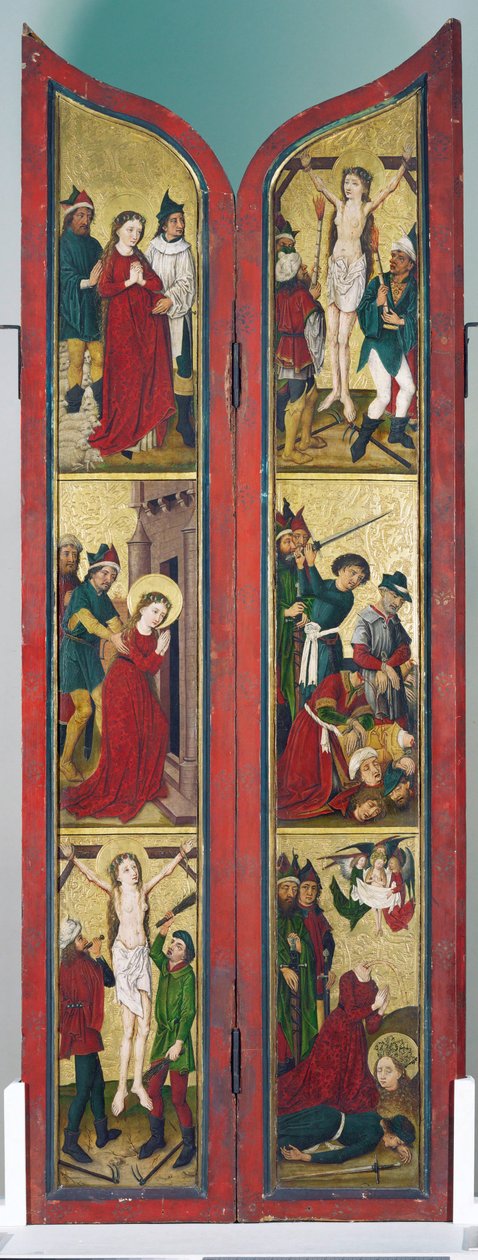 Die Legende der Heiligen Margareta, Altar aus dem Kloster der Heiligen Magdalena in Straßburg von Coburg Master