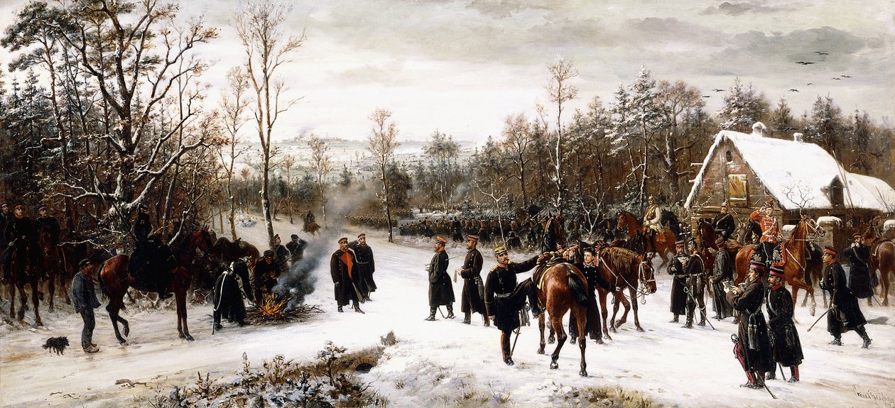 Ankunft von Prinz Friedrich Karl auf dem Schlachtfeld von Vionville, 1876 von Conrad Freyberg