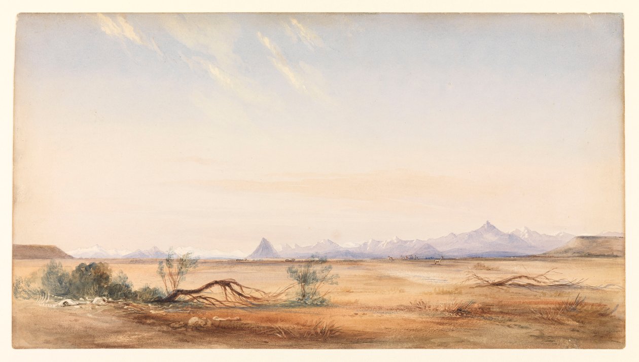 Kordilleren der Anden, gesehen von der Mystery Plain, nahe dem Santa Cruz, ca. 1878 von Conrad Martens