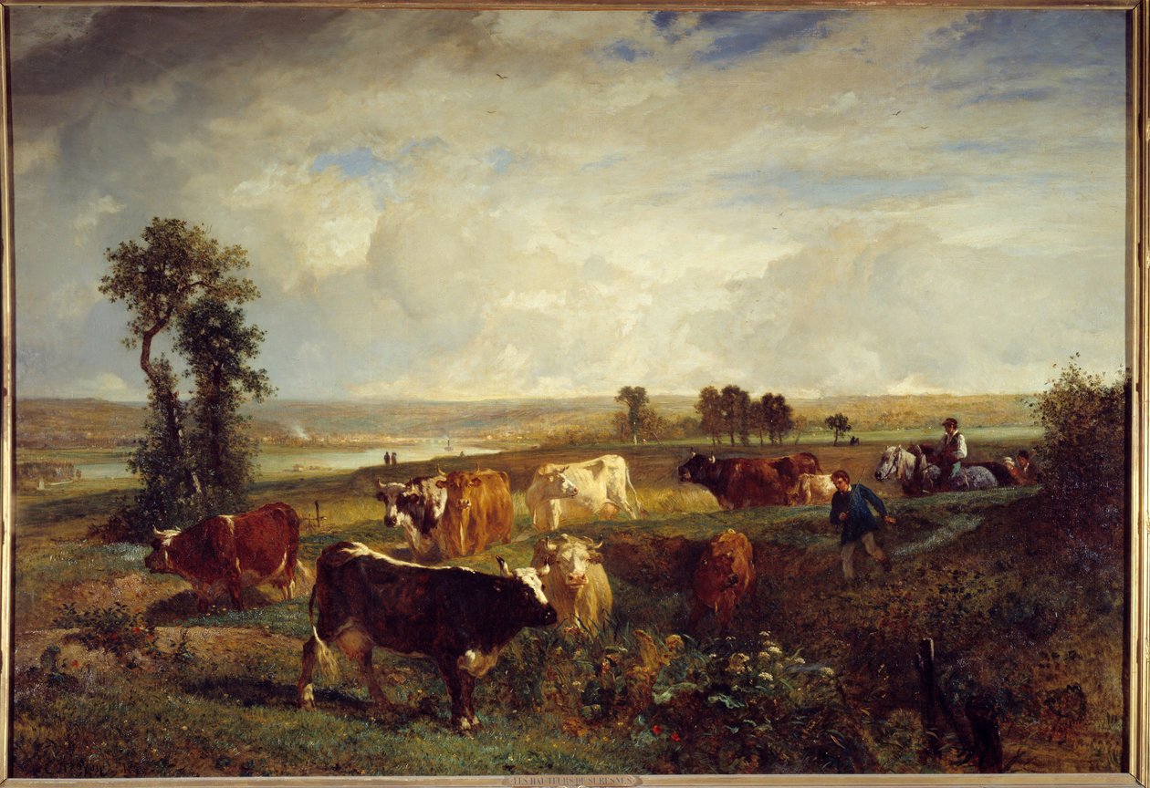 Ansicht von den Höhen von Suresnes von Constant-Emile Troyon