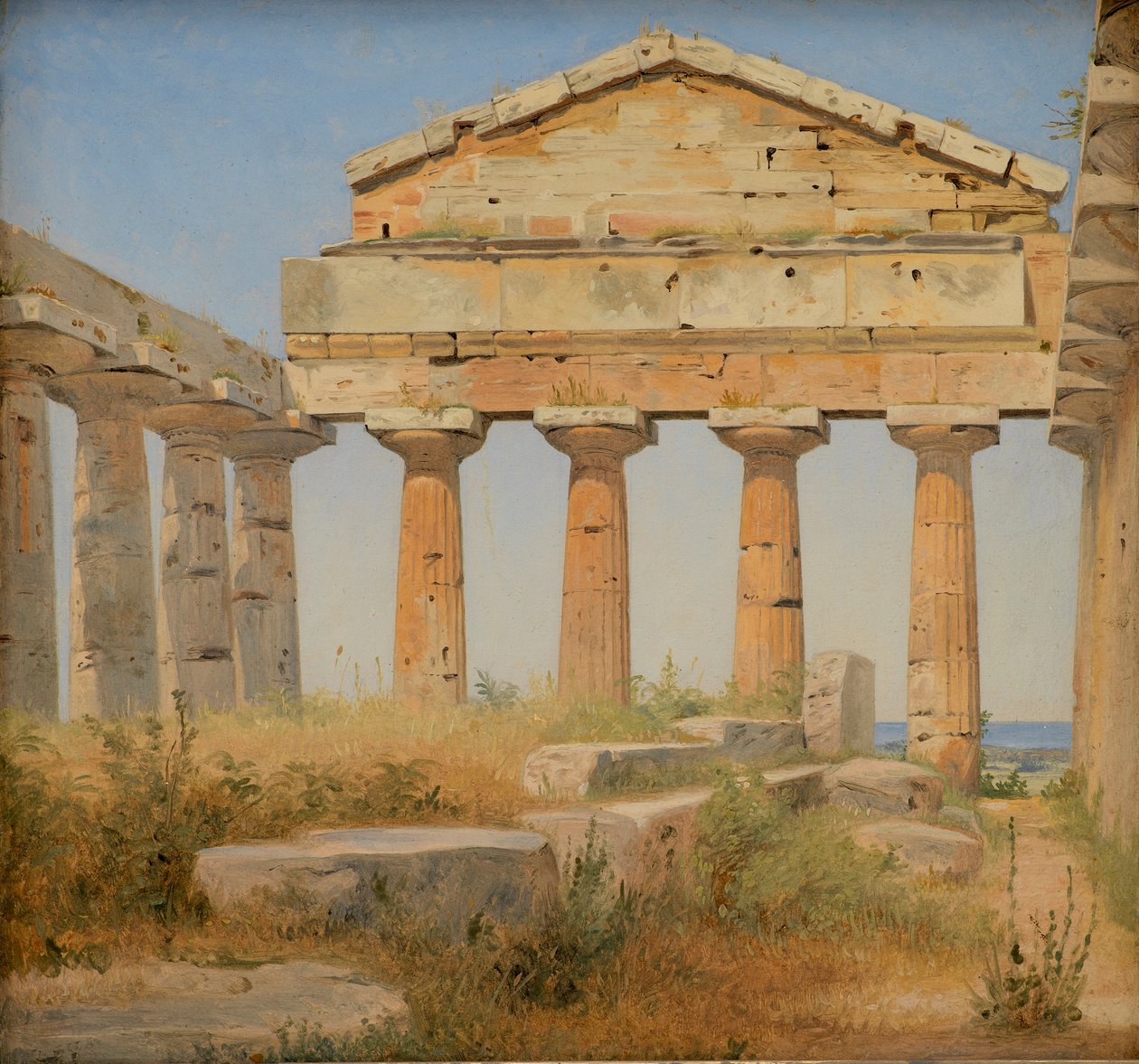 Der Tempel der Athena in Paestum von Constantin Hansen
