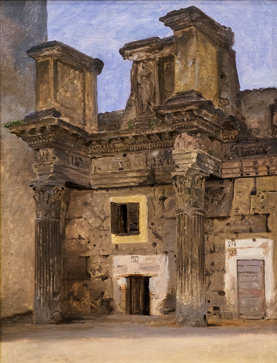 Der Tempel der Minerva auf dem Forum von Nerva in Rom von Constantin Hansen