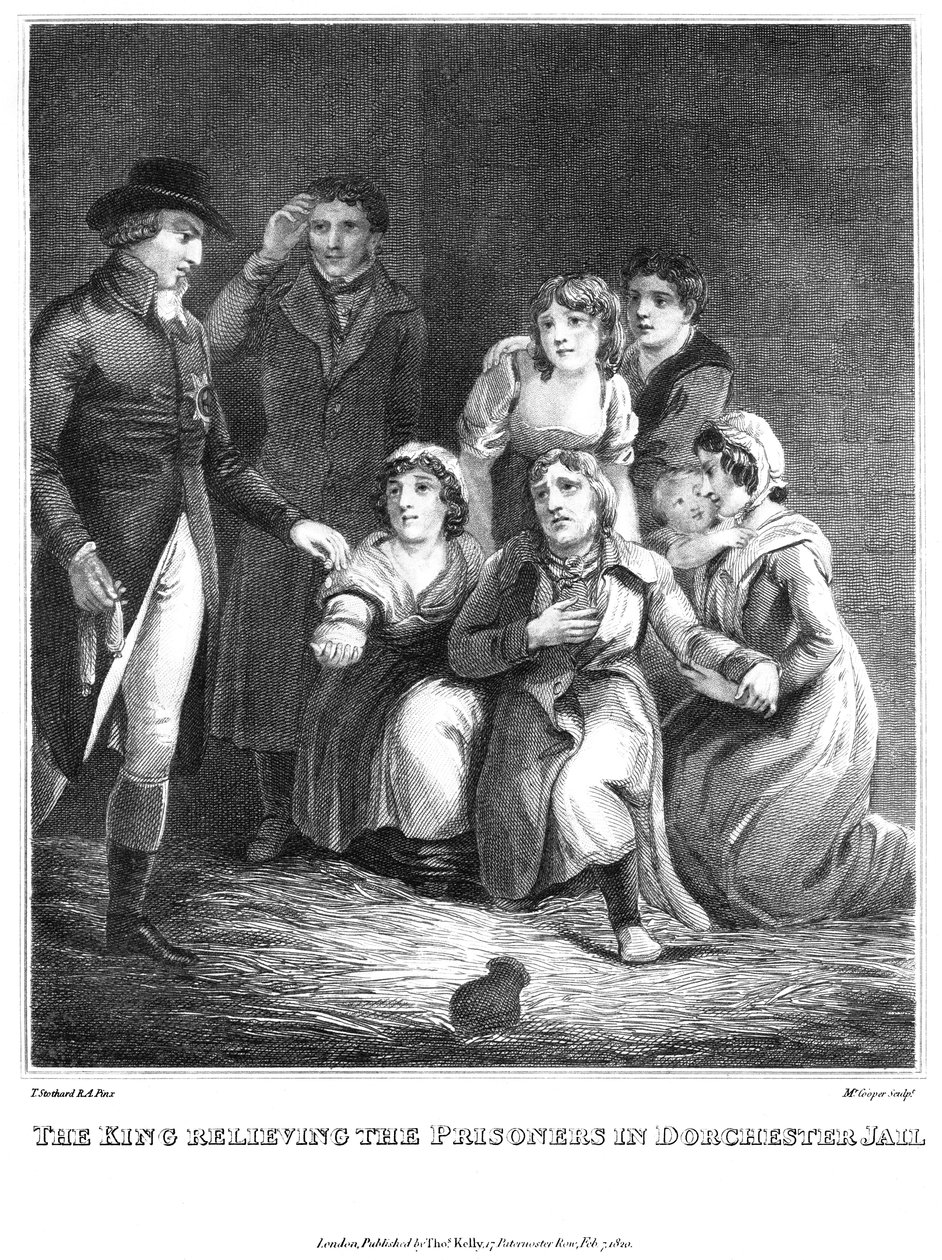 Der König befreit die Gefangenen im Gefängnis von Dorchester, 1820 von Cooper