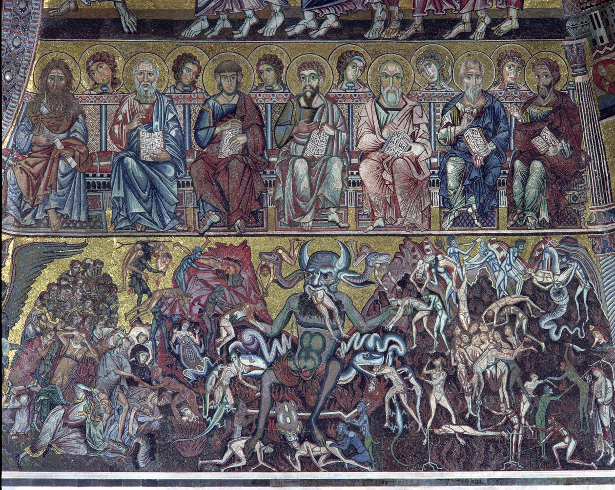 Hölle (Detail) von Coppo di Marcovaldo