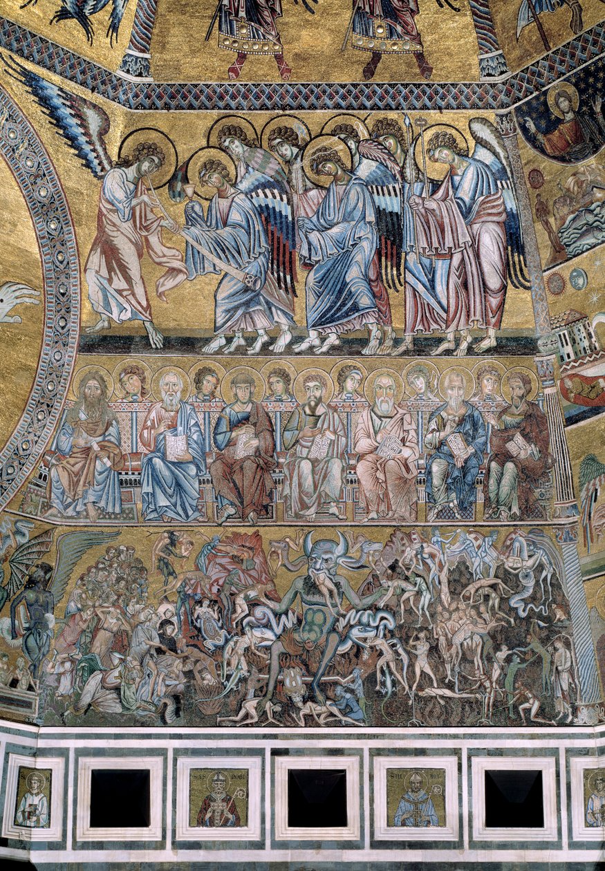 Das Jüngste Gericht - Detail der Mosaiken, ca. 1270 von Coppo di Marcovaldo