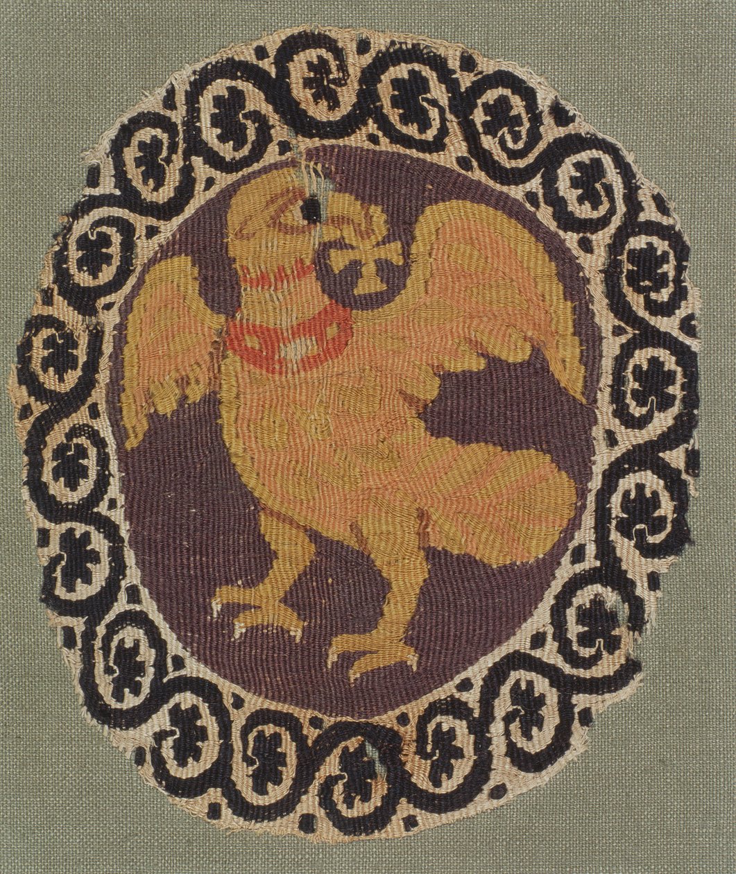Tapisserie-Rundel von einer Tunika von Coptic