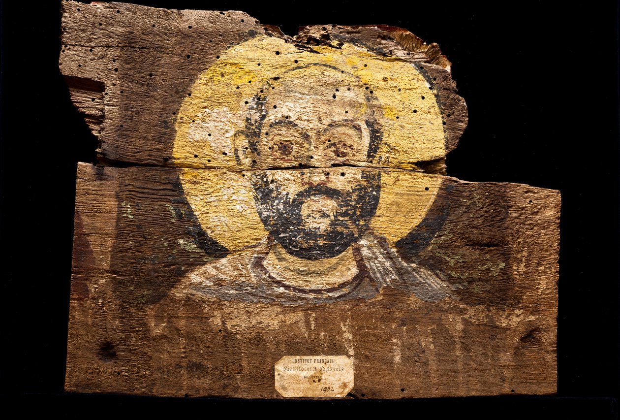 Porträt eines koptischen Mönchs / Baouît-Kloster von Coptic Coptic