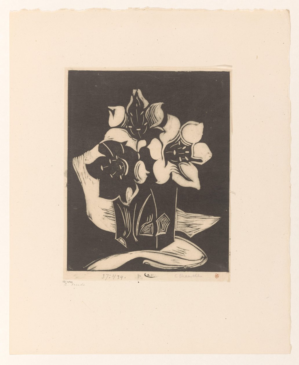 Vase mit Blumen von Cornelia Vreede (signed by artist)