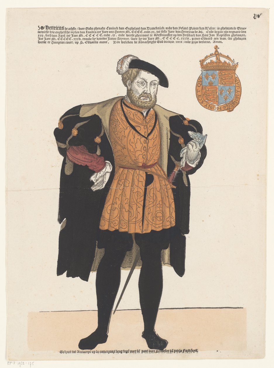 Porträt von Heinrich VIII. von England von Cornelis Anthonisz. (manner of)