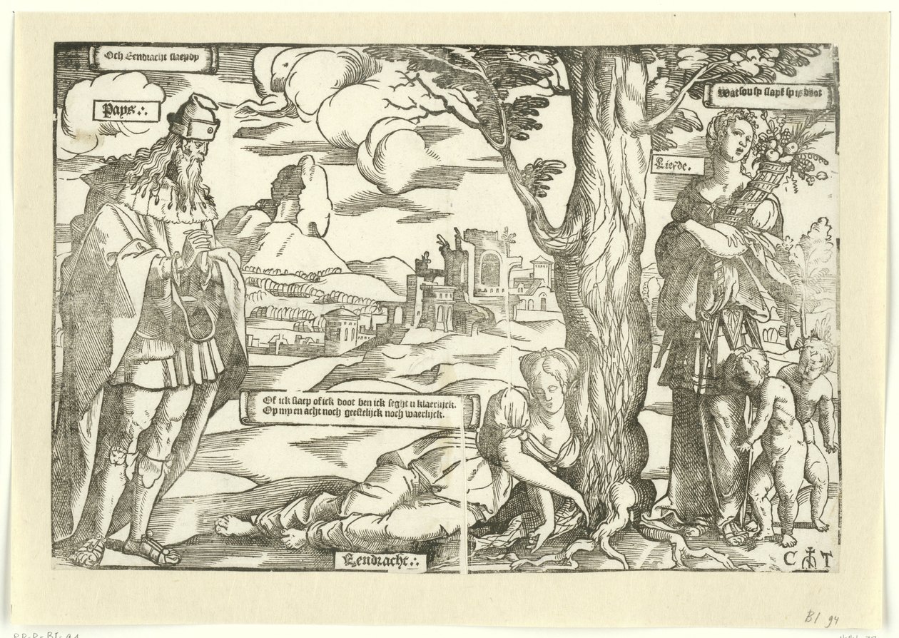 Allegorie mit Eintracht, Frieden und Liebe von Cornelis Anthonisz.