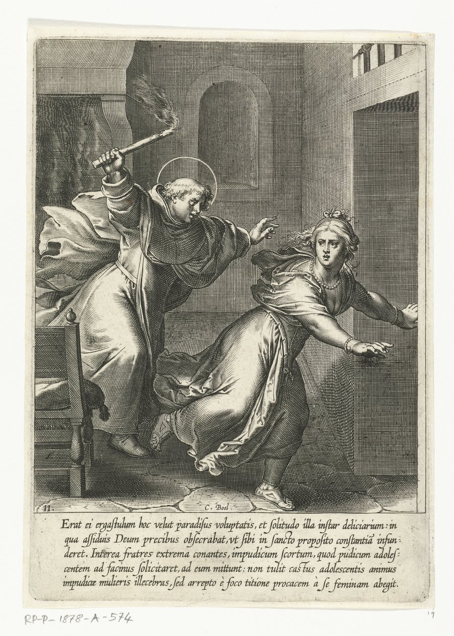 Thomas vertreibt die Versuchung von Cornelis Boel