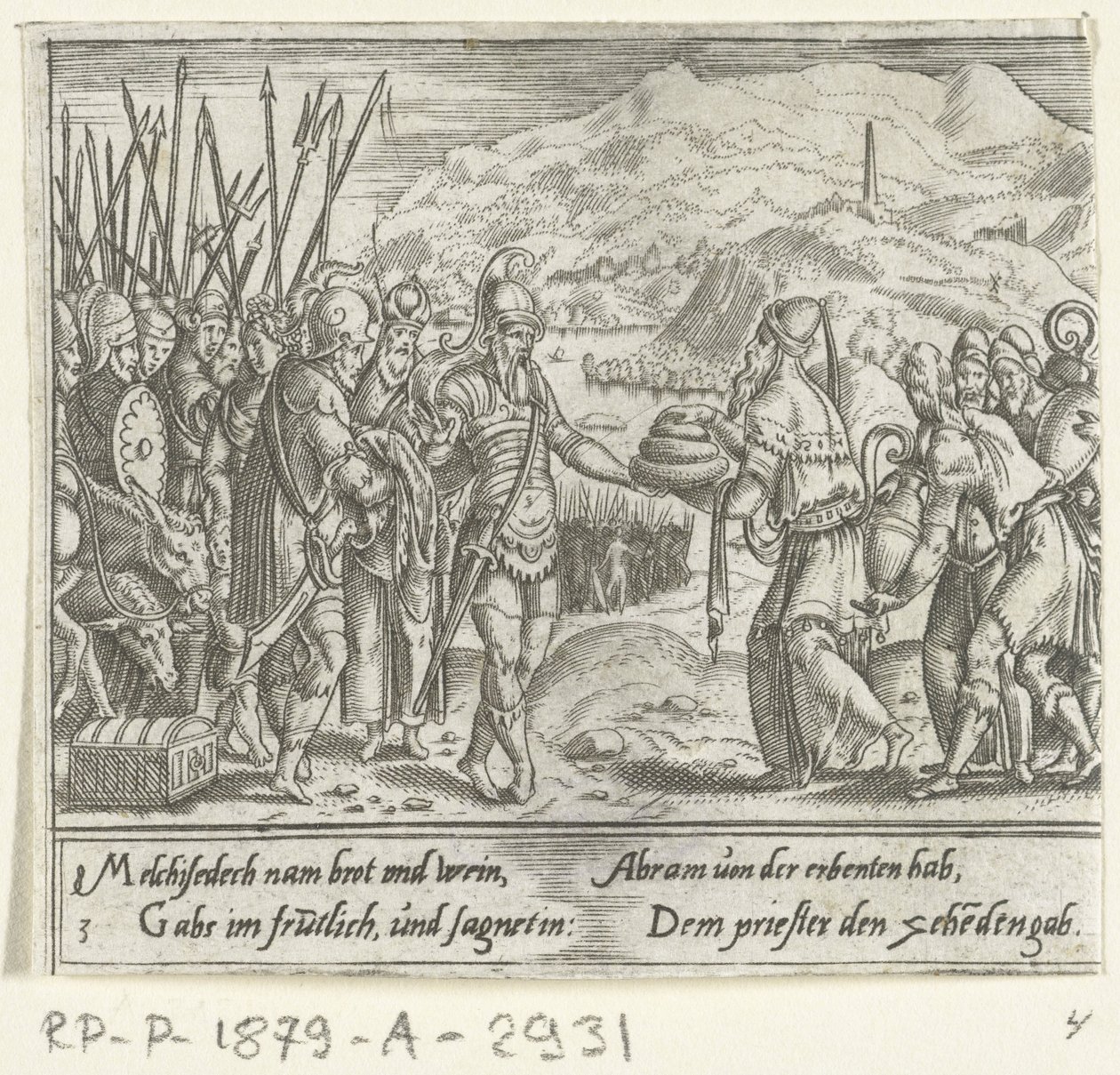 Abraham und Melchisedek von Cornelis Bos