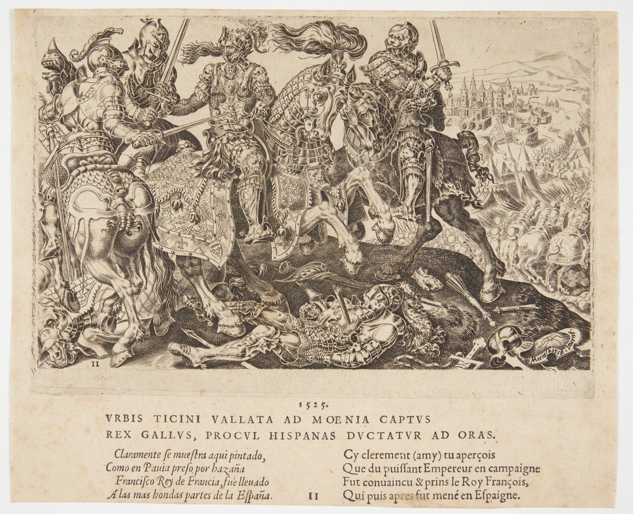 König Franz I. gefangen genommen in der Schlacht von Pavia von Cornelis Bos