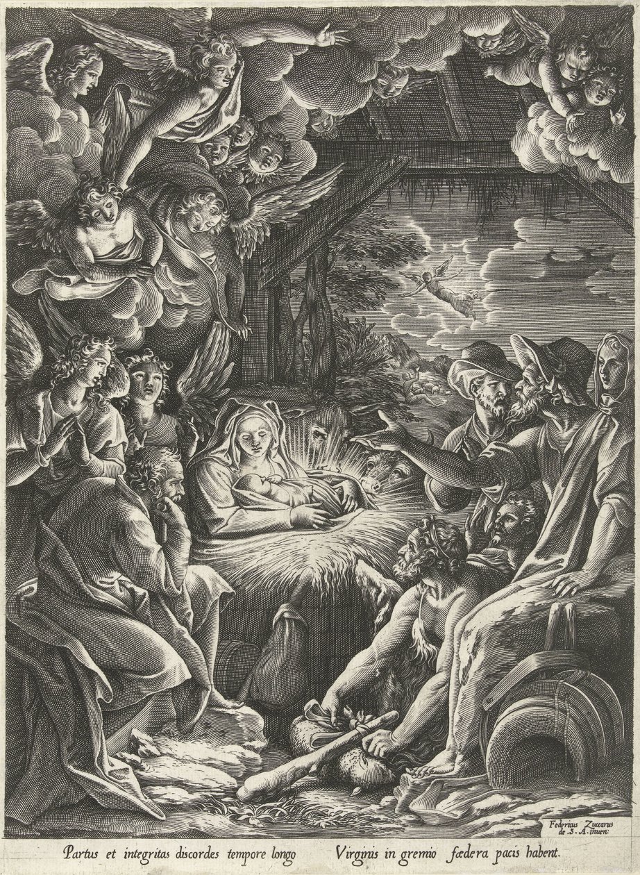 Anbetung der Hirten von Cornelis Cort
