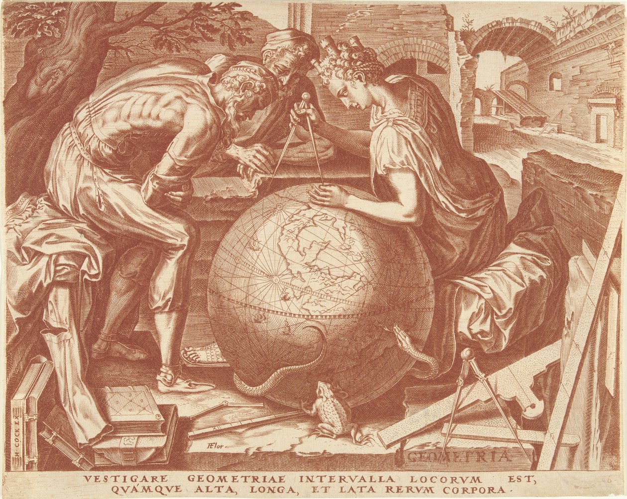 Geometrie (Geometria) von Cornelis Cort