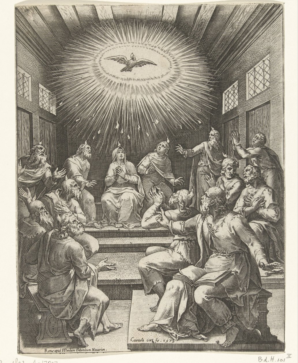 Ausgießung des Heiligen Geistes von Cornelis Cort