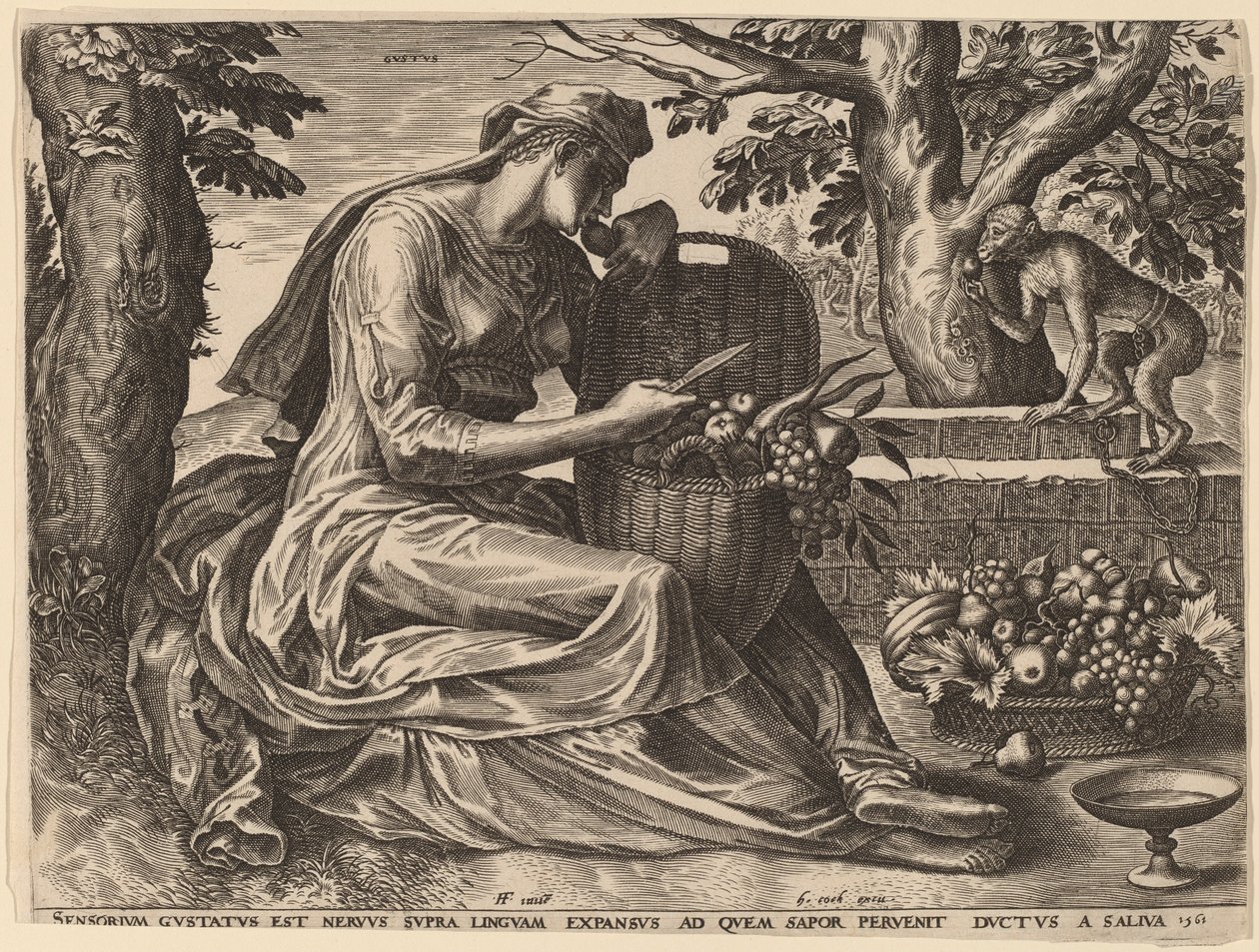 Gustus von Cornelis Cort after Frans Floris I