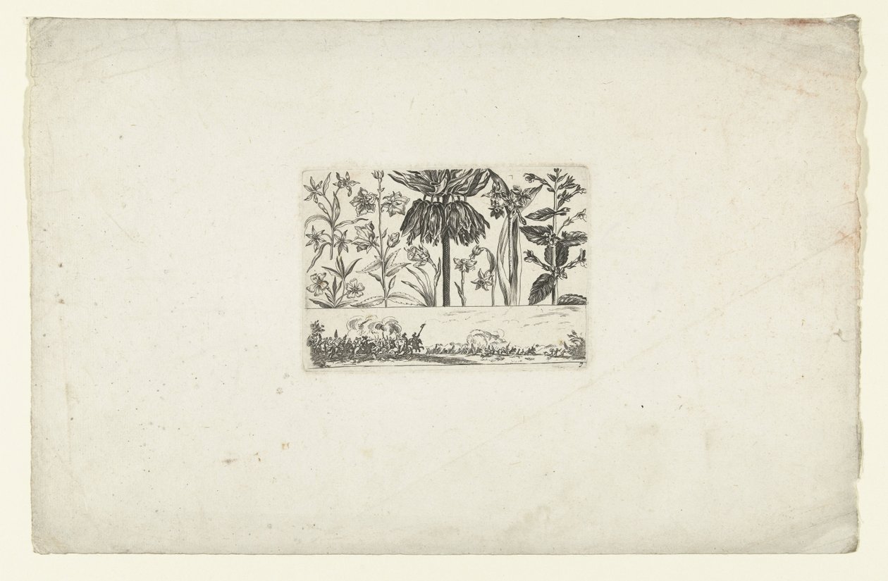Reihe von Blumen über Landschaft von Cornelis Danckerts (I)