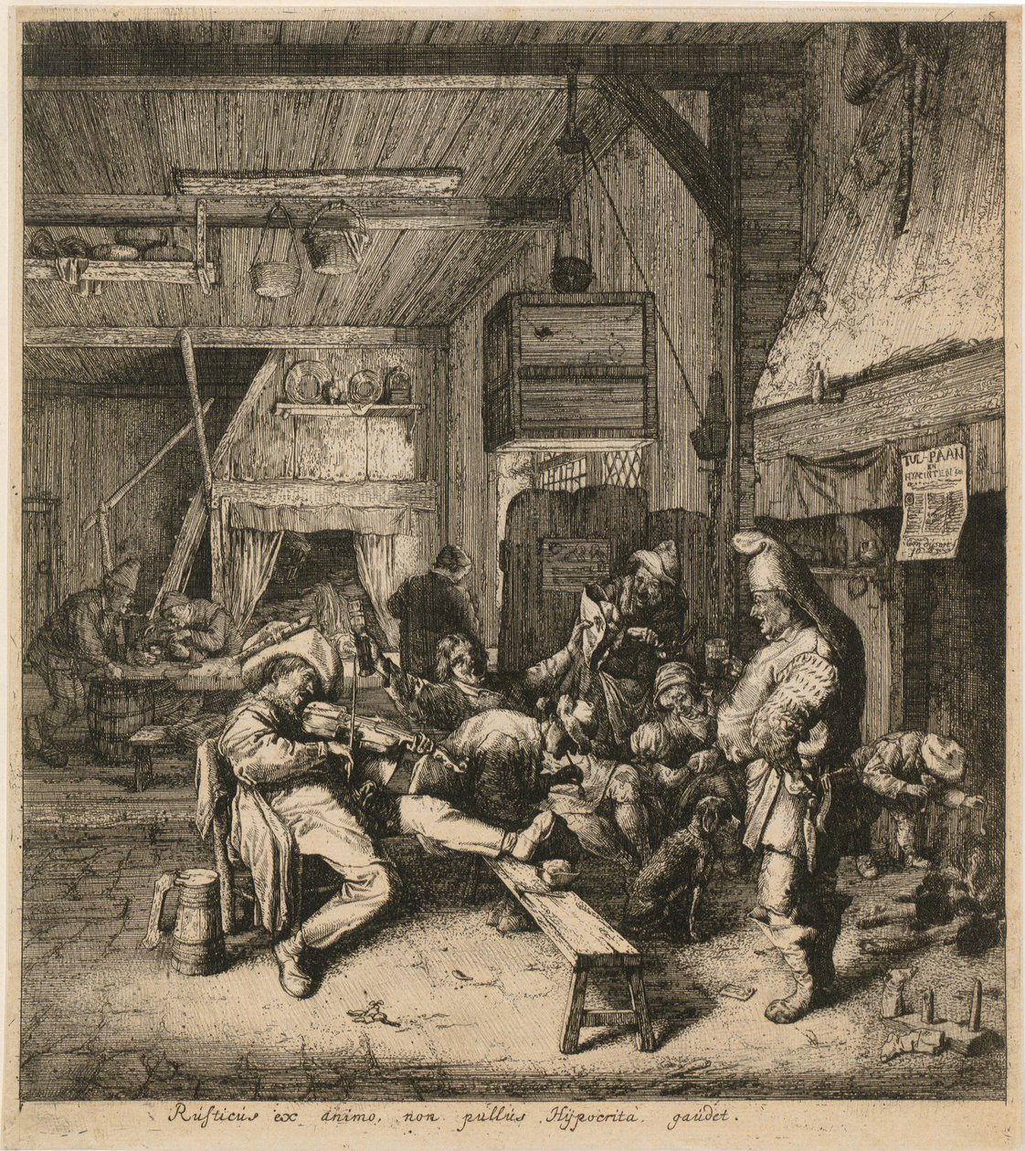 Geigenspieler im Wirtshaus von Cornelis Dusart