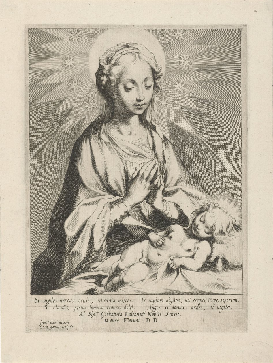 Maria betet das Christuskind an von Cornelis Galle (I)