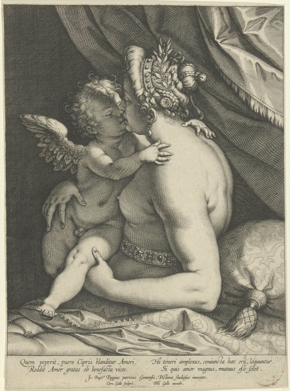 Venus küsst Amor von Cornelis Galle (I)