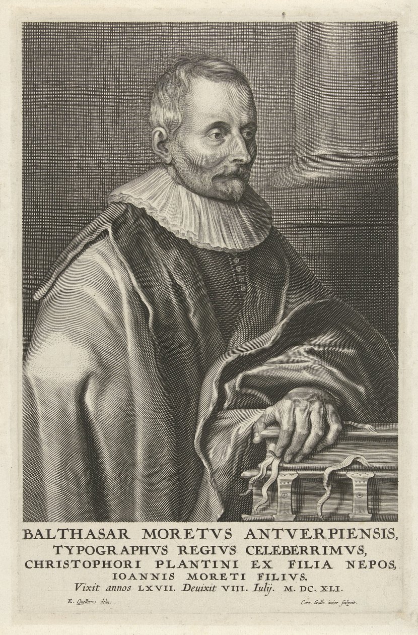 Porträt von Balthasar Moretus von Cornelis Galle (II)