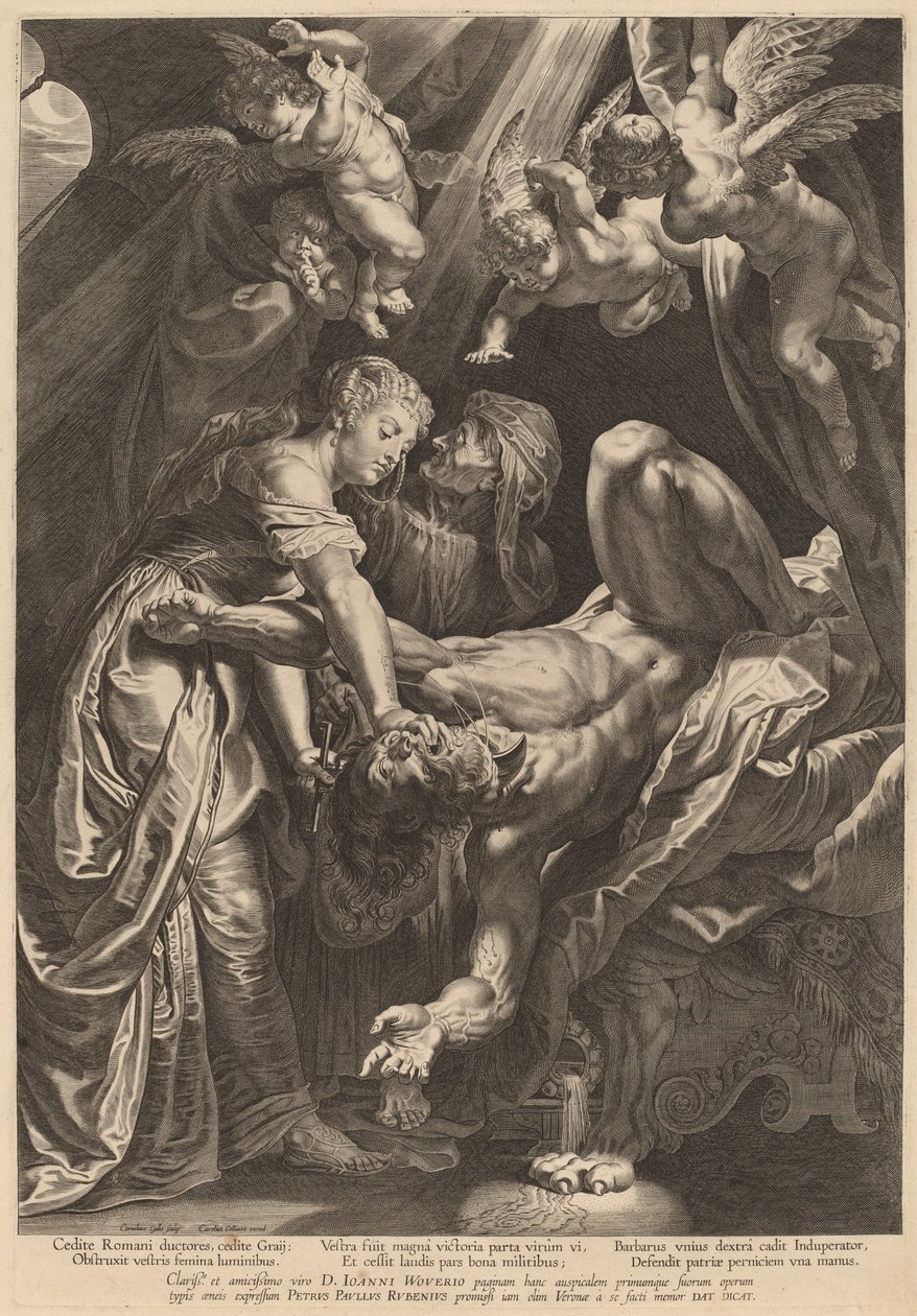 Judith enthauptet Holofernes von Cornelis Galle I after Sir Peter Paul Rubens