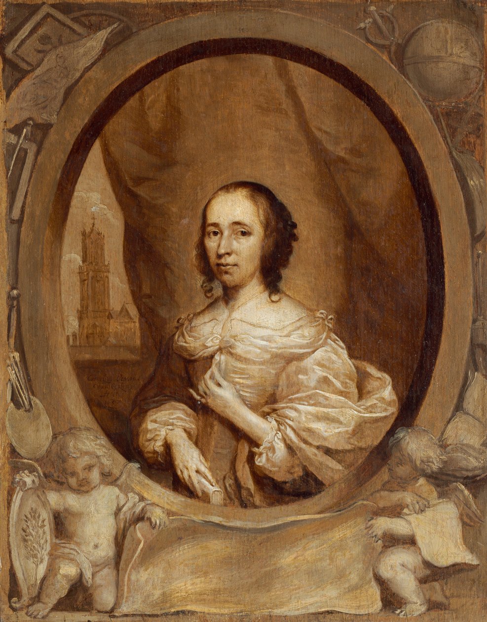 Anna Maria van Schurman von Cornelis Jonson van Ceulen