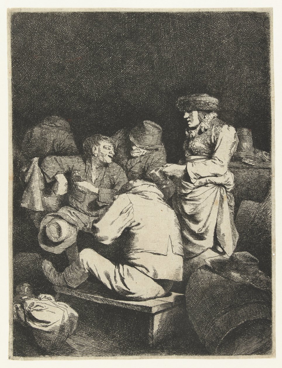 Wirtin und Gesellschaft in einer Herberge von Cornelis Pietersz. Bega
