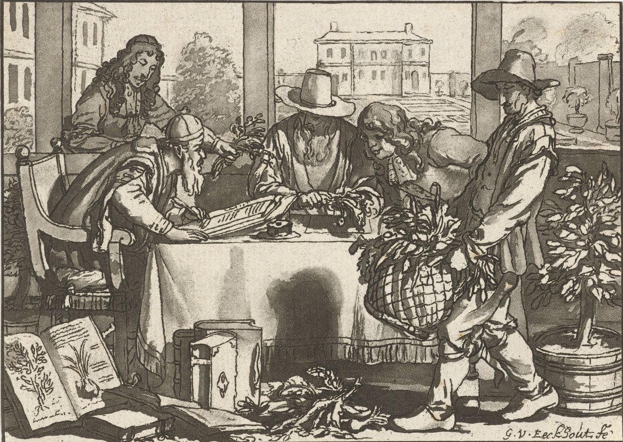 Botaniker von Cornelis Ploos van Amstel (signed by artist)