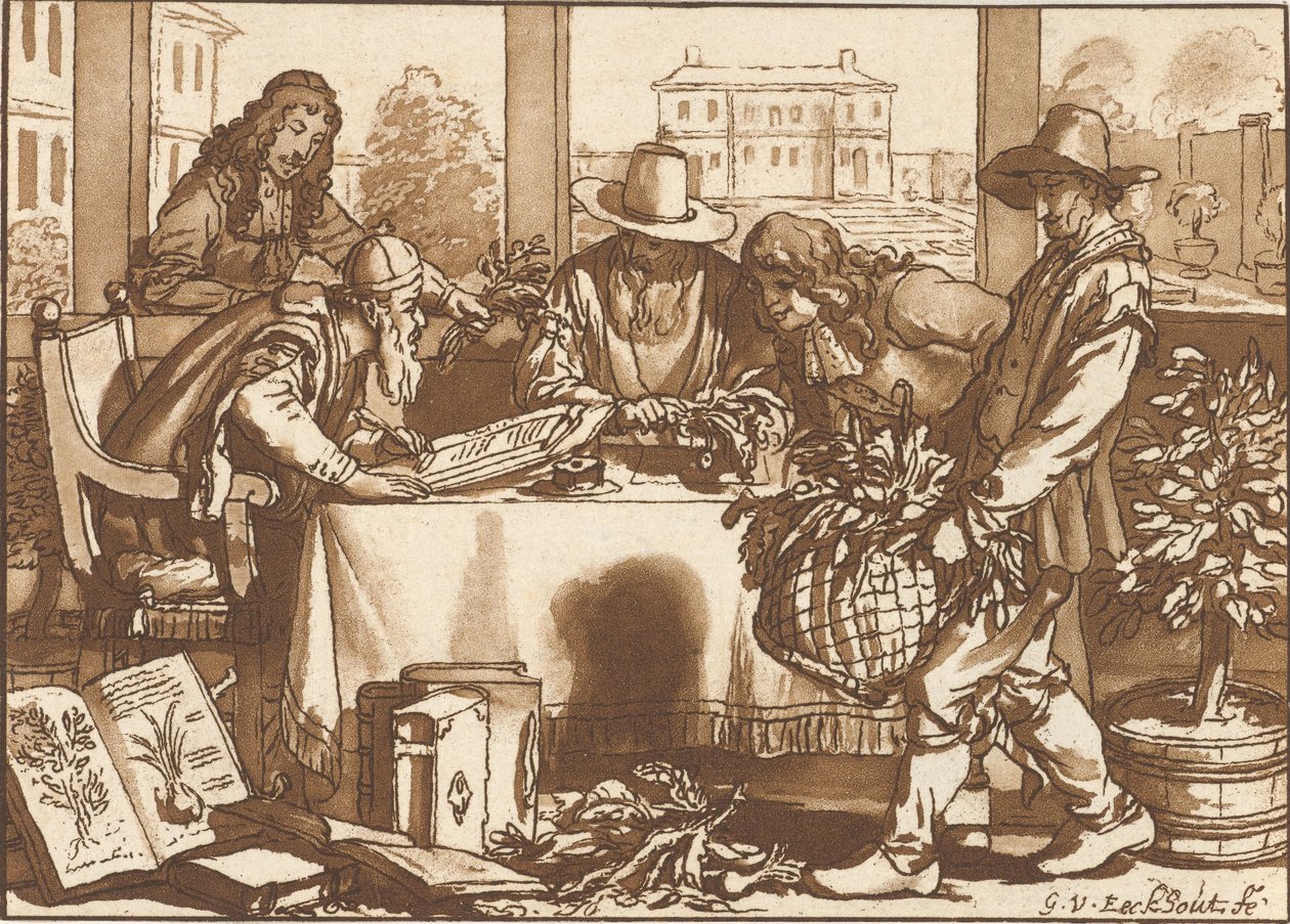 Botaniker von Cornelis Ploos van Amstel (signed by artist)