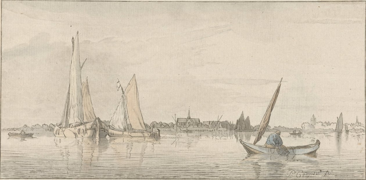 Flussansicht von Cornelis Ploos van Amstel (signed by artist)