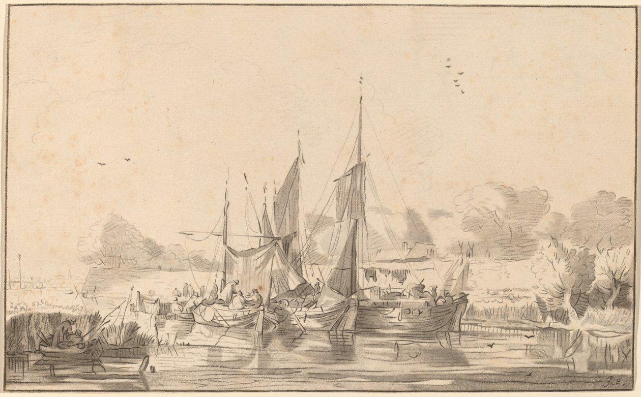 Kanal in Utrecht von Cornelis Ploos van Amstel