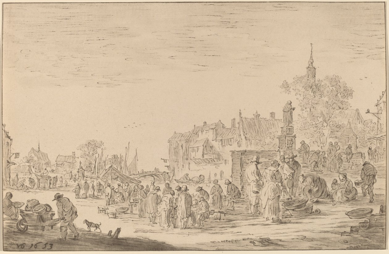 Fischmarkt von Cornelis Ploos van Amstel