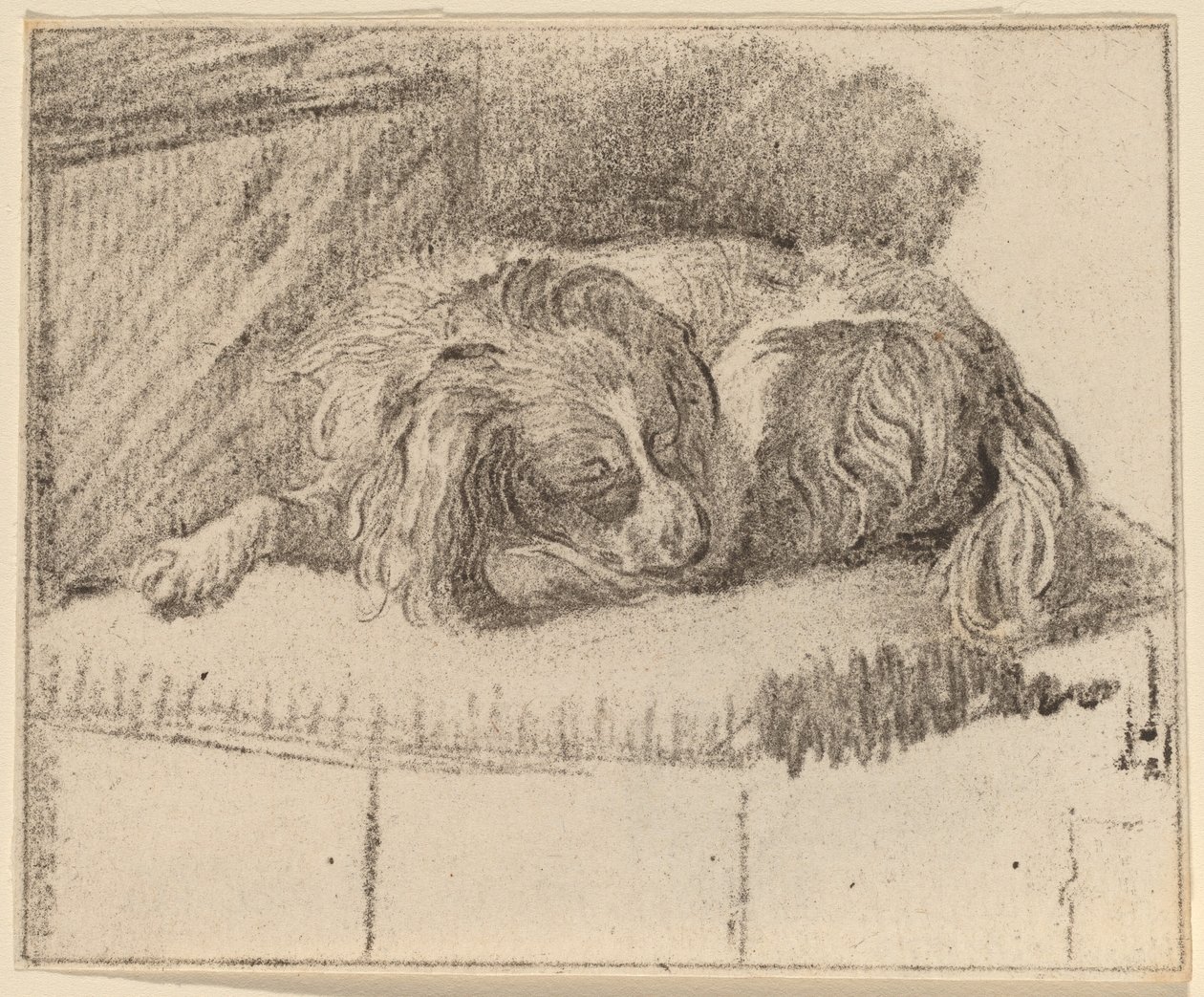 Liegender Hund von Cornelis Ploos van Amstel