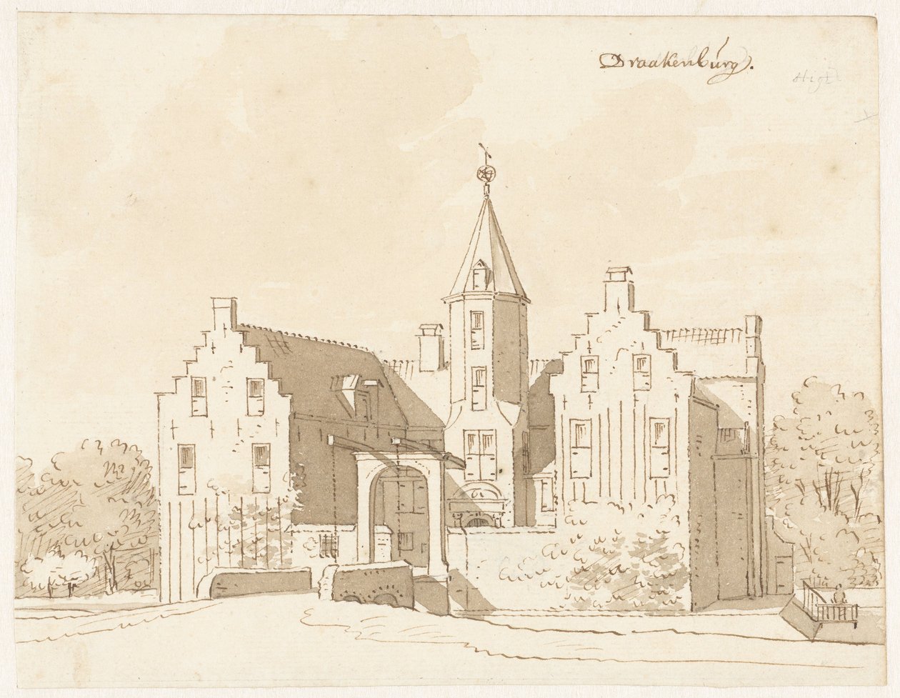 Schloss Drakenburg bei Baarn von Cornelis Pronk (possibly)